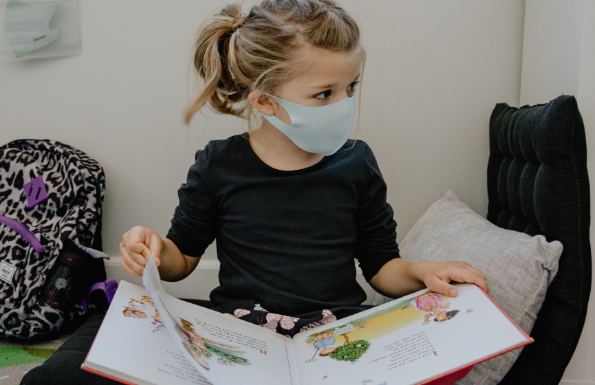 Child reading.