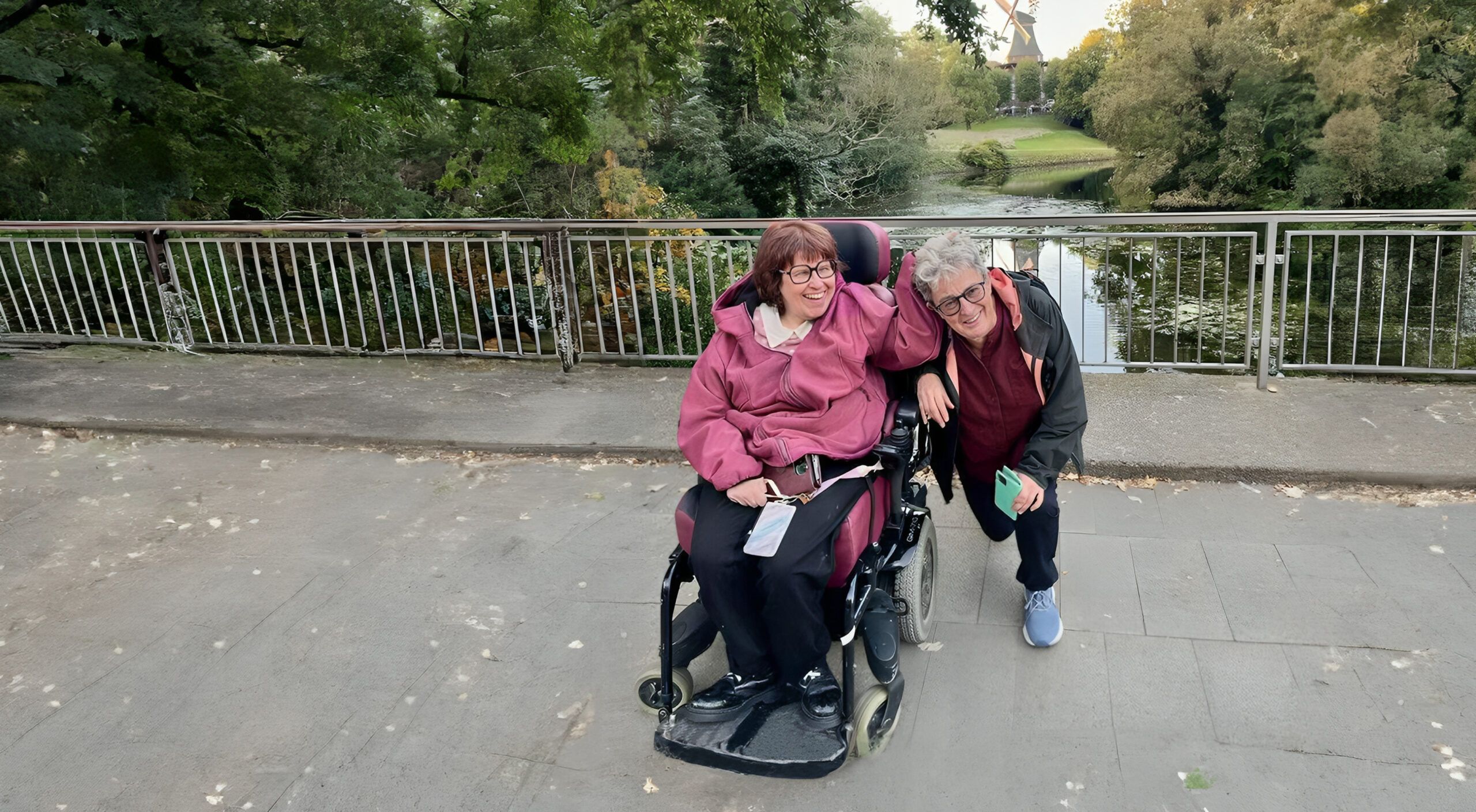 Professors Heidi Janz (left) and Michelle Stack in Bremen, Germany in September 2023 where they held a workshop on ableism.