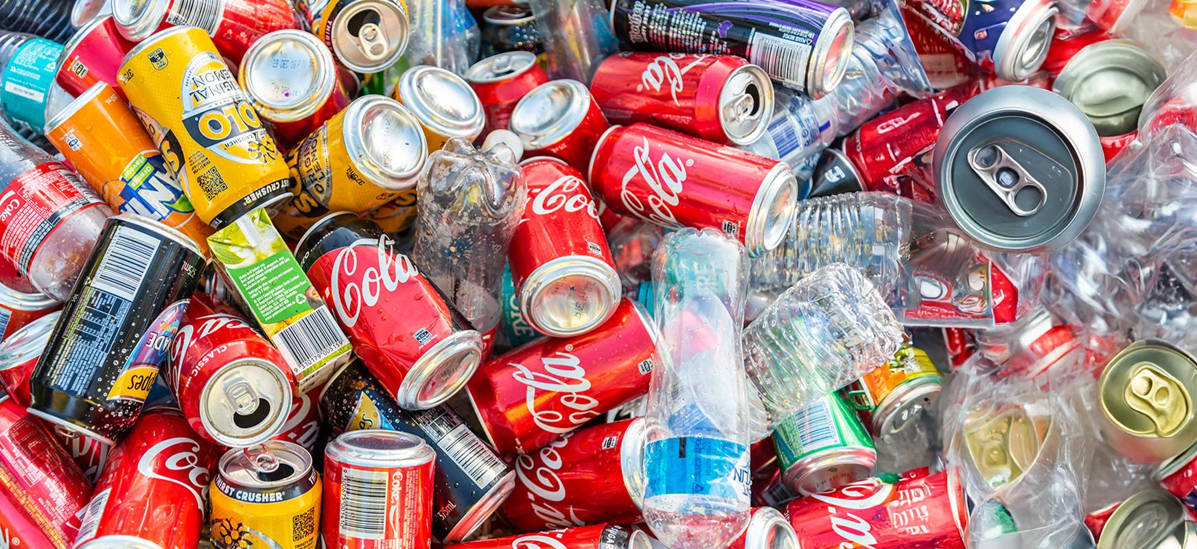 Aluminum cans for recycling